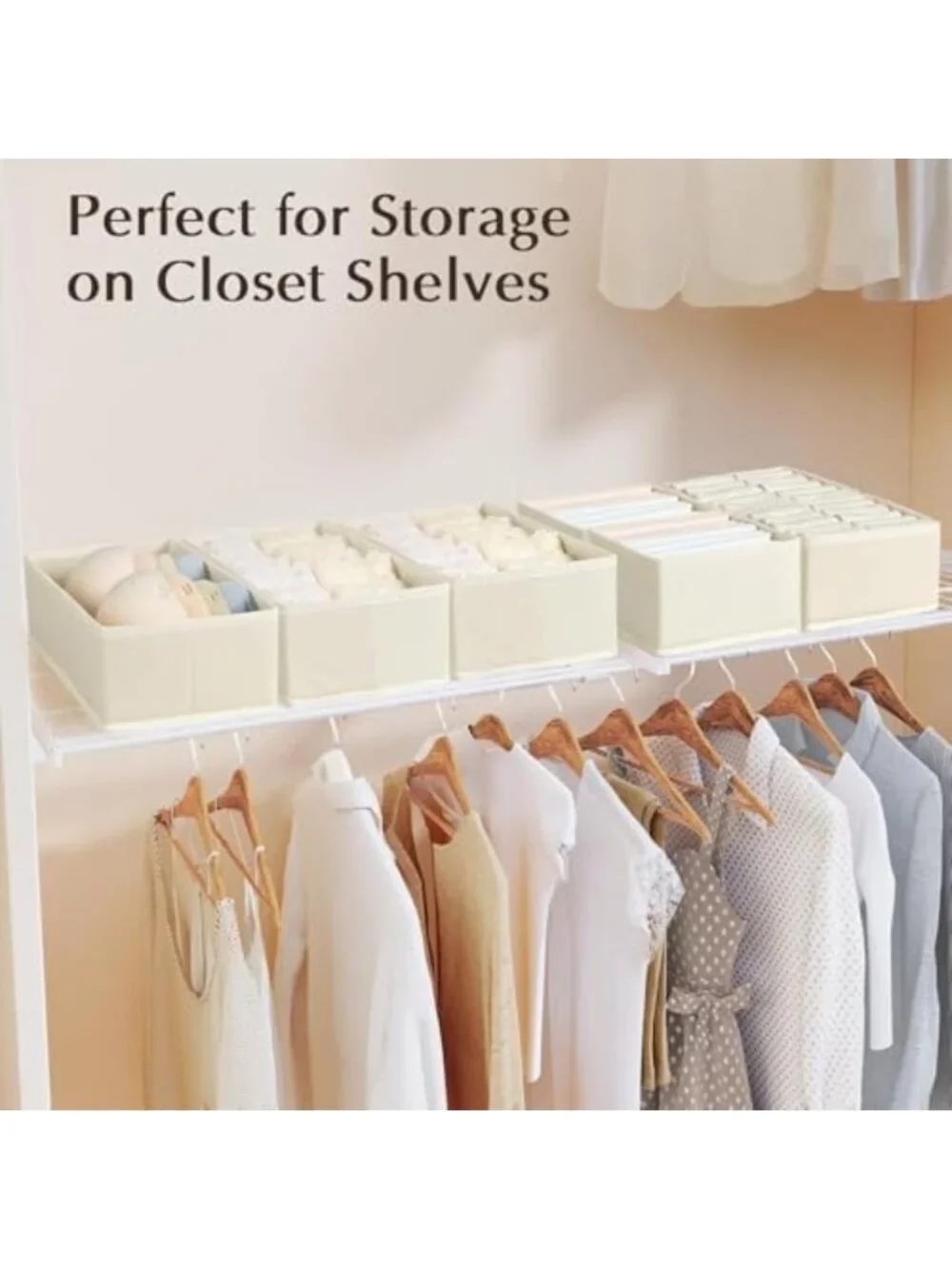 16-Piece Fabric Drawer Organizer Set - Closet Storage Bins for Clothes, Baby